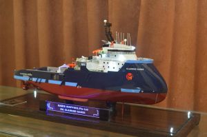 Miniatur Kapal Supply SV Clairine Gamis